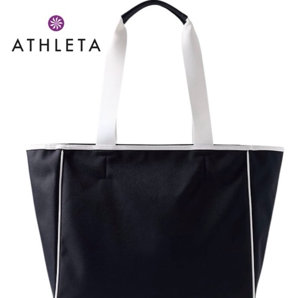 Athleta Dark Blue and White Tote Bag - Picture 3 of 7